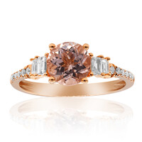 14K AAA Morganite Gold Ring (CIRARI)