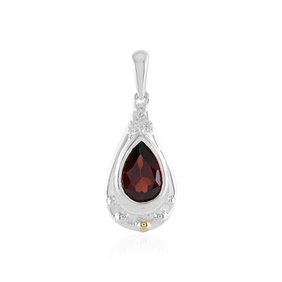 Mozambique Garnet Silver Pendant (Granulieren)