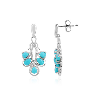 Sleeping Beauty Turquoise Silver Earrings