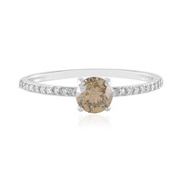 I2 Champagne Diamond Platinum Ring