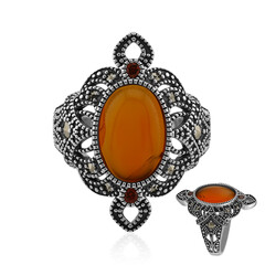 Carnelian Silver Ring (Annette classic)