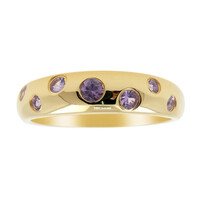 Unheated Ceylon Purple Sapphire Silver Ring