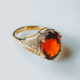 9K Hessonite Garnet Gold Ring