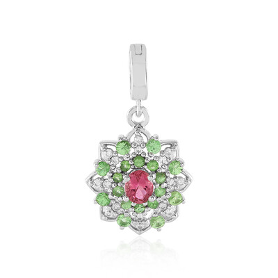 Nigerian Pink Tourmaline Silver Pendant