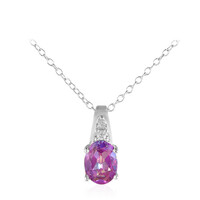 Fuchsia Mystic Topaz Silver Necklace