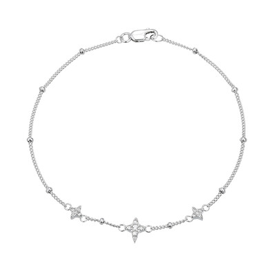 White Topaz Silver Bracelet