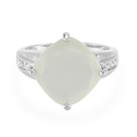 White Moonstone Silver Ring