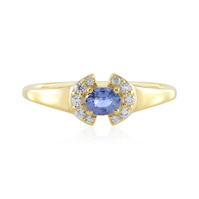 Unheated Ceylon Blue Sapphire Silver Ring