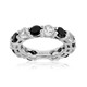 Black Spinel Silver Ring