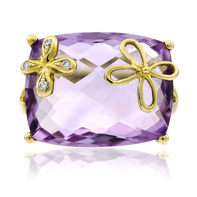 14K Rose de France Amethyst Gold Ring