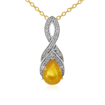 Madagascar Yellow Sapphire Silver Necklace