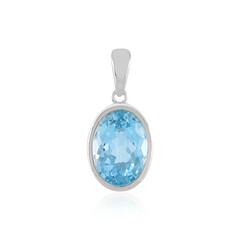 Sky Blue Topaz Silver Pendant