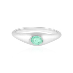 Colombian Emerald Silver Ring