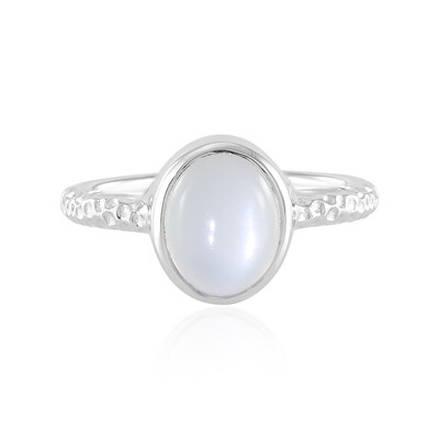 White Moonstone Silver Ring (MONOSONO COLLECTION)