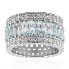 Sky Blue Topaz Silver Ring