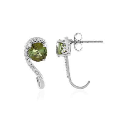 14K Green Tourmaline Gold Earrings (AMAYANI)