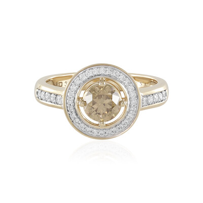 9K I2 Brown Diamond Gold Ring (SUHANA)