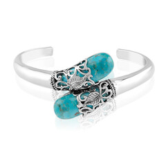 Kingman Blue Mojave Turquoise Silver Bangle