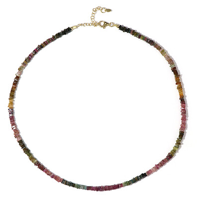 Fancy Tourmaline Silver Necklace