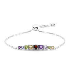 Garnet Silver Bracelet