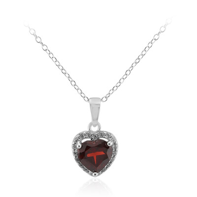 Garnet Silver Necklace