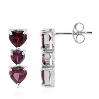 Rhodolite Silver Earrings