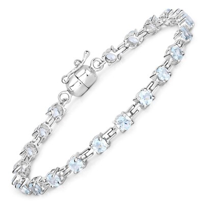 Sky Blue Topaz Silver Bracelet