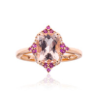 14K AAA Morganite Gold Ring (CIRARI)