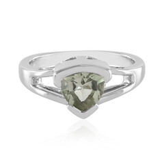 Green Amethyst Silver Ring