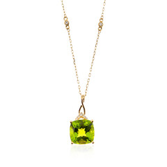 14K Dashihe Peridot Gold Necklace (CIRARI)