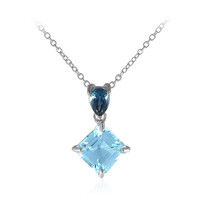 Sky Blue Topaz Silver Necklace