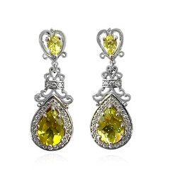 Ouro Verde Quartz Silver Earrings (Dallas Prince Designs)