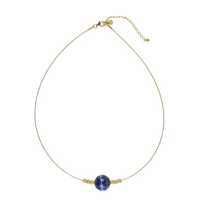 Lapis Lazuli Stainless Steel Necklace