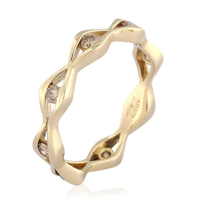 9K I2 Champagne Diamond Gold Ring (de Melo)