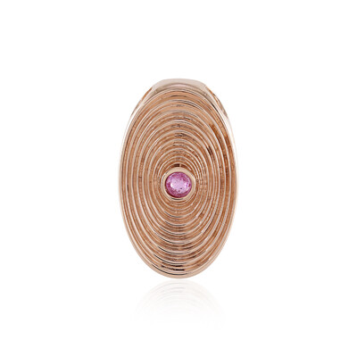 Madagascar Pink Sapphire Silver Pendant (MONOSONO COLLECTION)