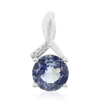 Unheated Tanzanite Silver Pendant