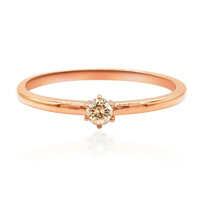 9K SI1 Argyle Rose De France Diamond Gold Ring