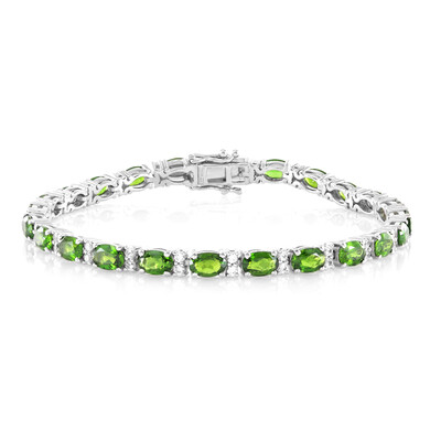 Russian Diopside Silver Bracelet