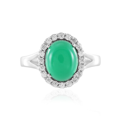 Green Onyx Silver Ring