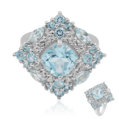 Sky Blue Topaz Silver Ring