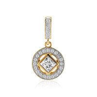 18K IF (D) Diamond Gold Pendant