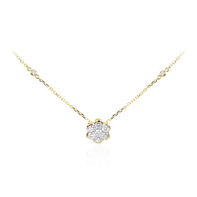 18K I1 (H) Diamond Gold Necklace (CIRARI)