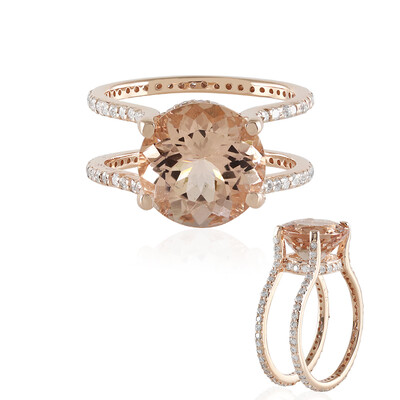 14K AAA Peach Morganite Gold Ring (de Melo)