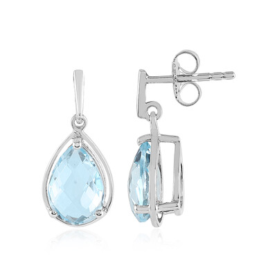 Sky Blue Topaz Silver Earrings