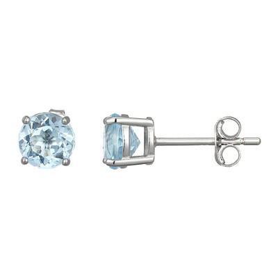 Sky Blue Topaz Silver Earrings