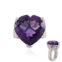 Zambian Amethyst Silver Ring (Gems en Vogue)