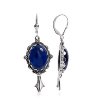 Sodalite Silver Earrings (Desert Chic)