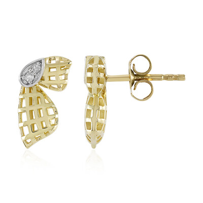 9K I1 (I) Diamond Gold Earrings (Ornaments by de Melo)