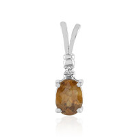 Mandarin Zircon Silver Pendant