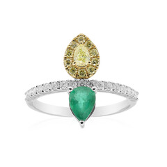 18K AAA Zambian Emerald Gold Ring (CIRARI)